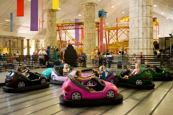 indoor bumper cars at entertainment center