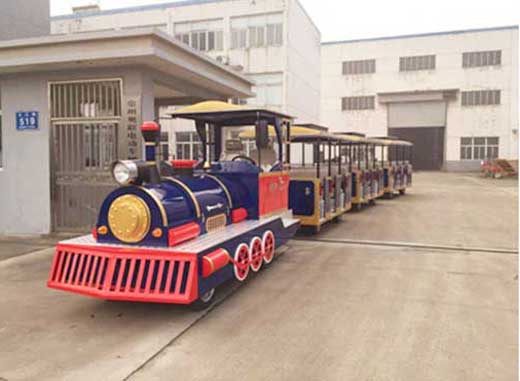 Trackless train rides for fairground