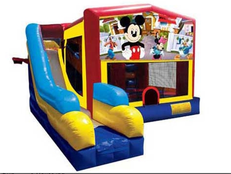 Hot Sale Beston Inflatable Mickey Bounce House with Slide in Beston