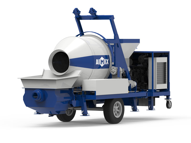 ABJZ40C diesel engine portable concrete mixer and pump