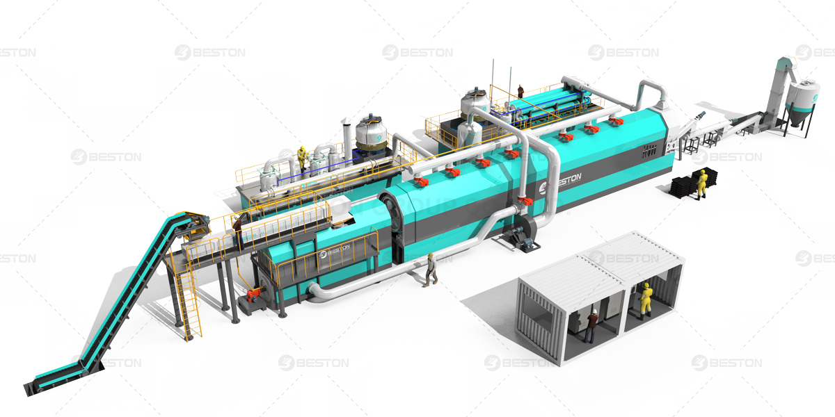 Continuous Waste Pyrolysis Plant